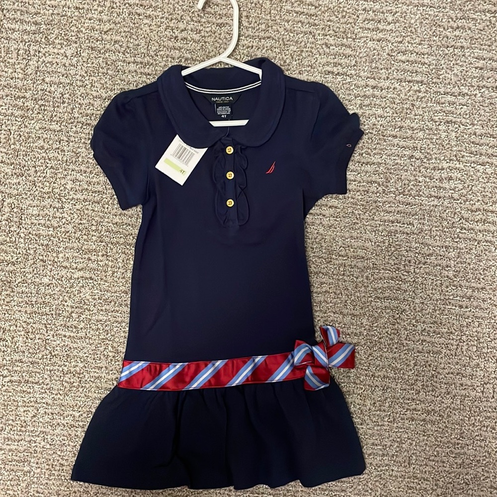 NWT SFPF Nautica Navy Blue dress size 4